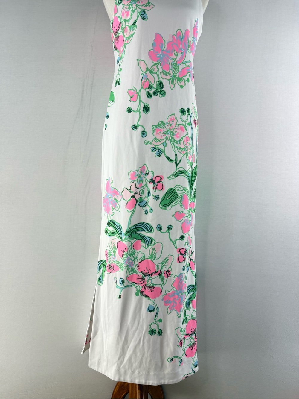 Lilly Pulitzer Melodie White Orchid Floral Print Sleeveless Maxi Dress - Picture 9 of 16